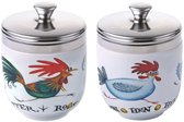 Clare Mackie lot de 2 cuiseurs à œufs pour poulets en chasse 6,5 x 10,5 cm
