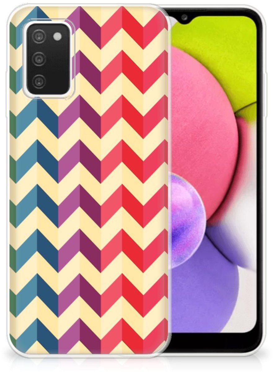 Samsung Galaxy A03S TPU bumper Zigzag Multi Color
