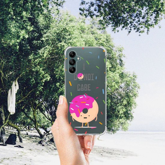 Coque pour téléphone portable Samsung Galaxy A14 5G Coque antichoc avec bordure transparente Donut
