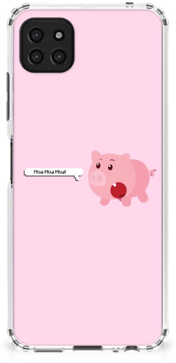 Samsung Galaxy A22 5G Stevig Bumper Hoesje Pig Mud
