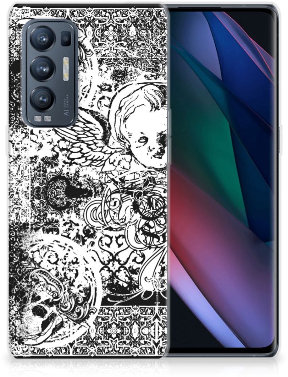 Silicone Back Case OPPO Find X3 Neo Skulls Angel