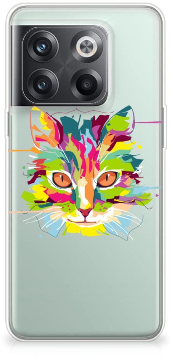 OnePlus 10T Telefoonhoesje met Naam Cat Color