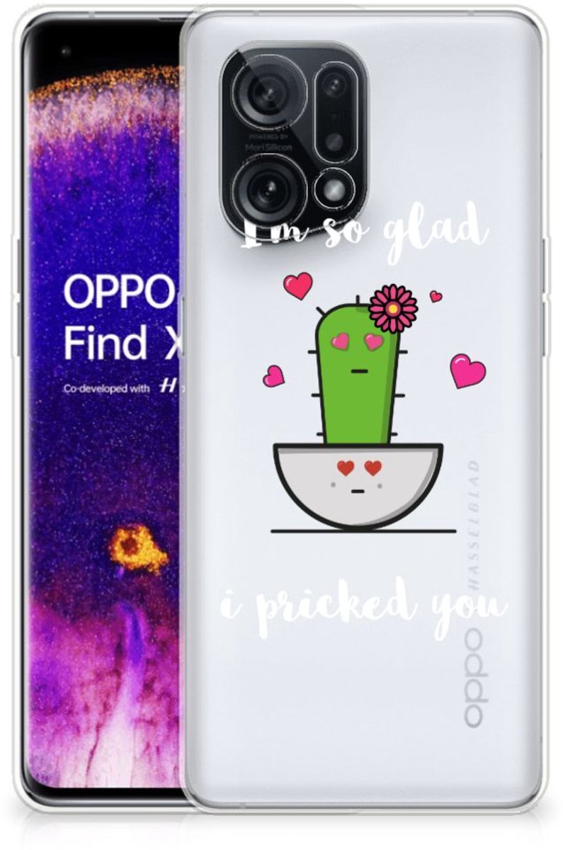 OPPO Find X5 Telefoonhoesje met Naam Cactus Glad