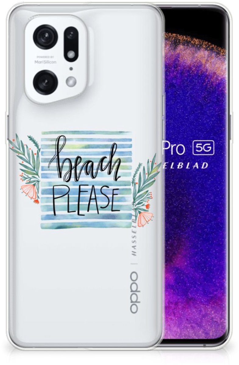 OPPO Find X5 Pro Telefoonhoesje met Naam Boho Beach