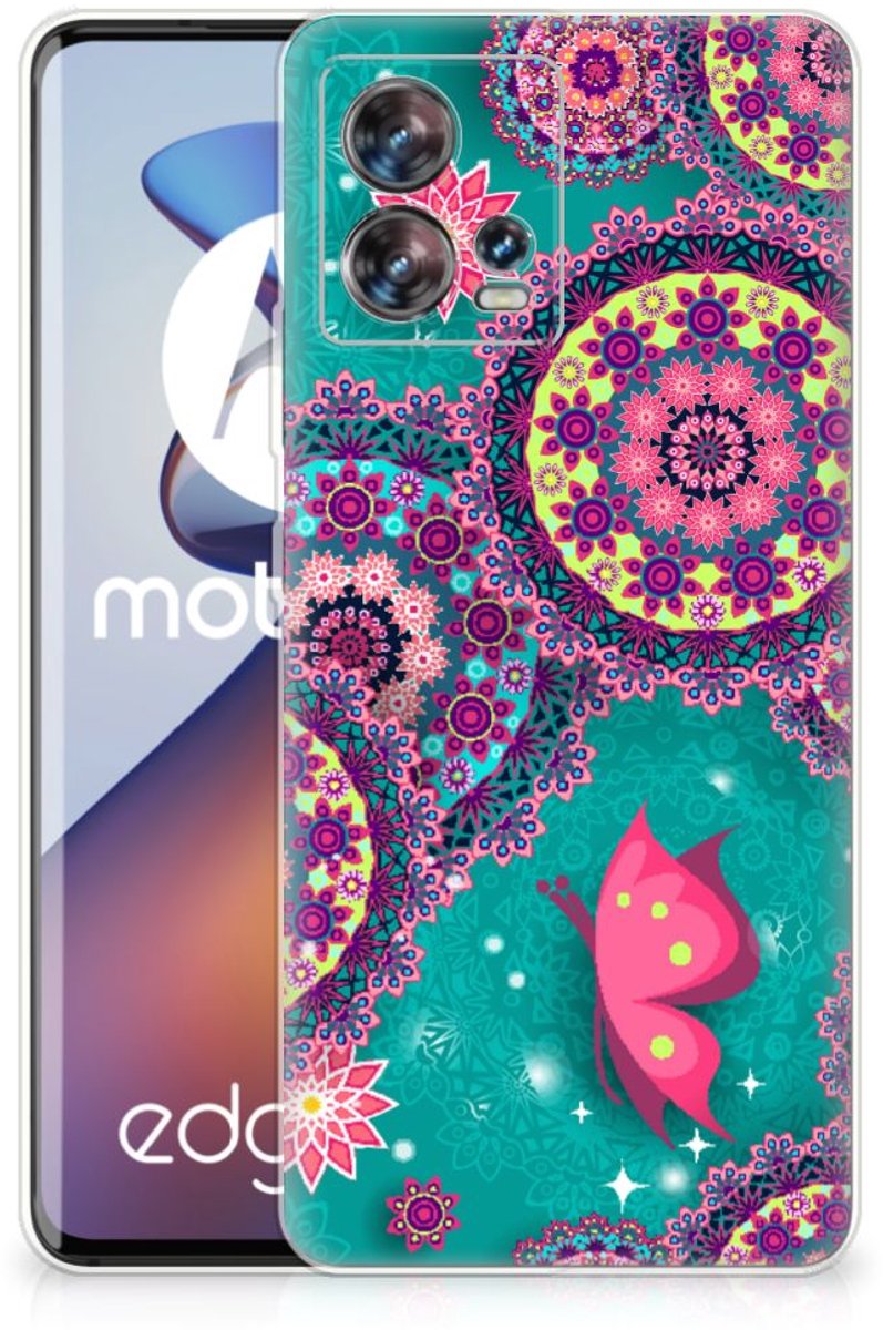 Motorola Edge 30 Fusion Hoesje maken Cirkels en Vlinders