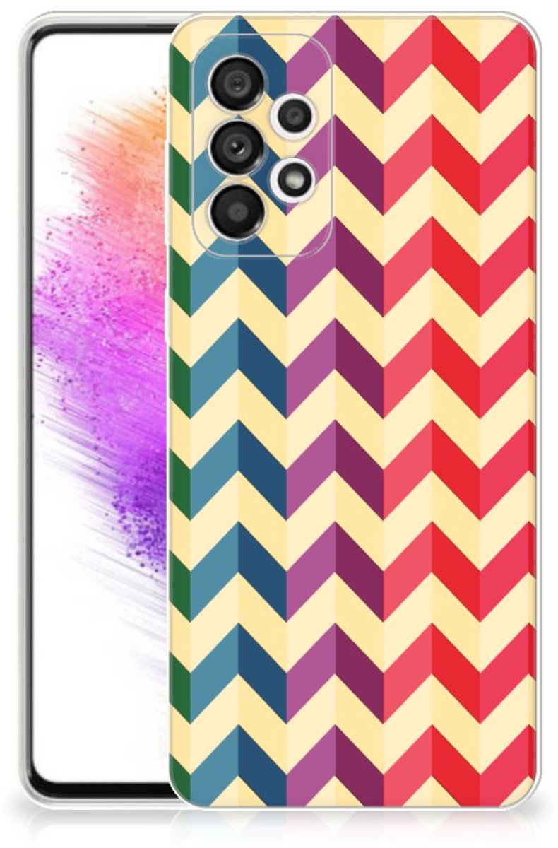Samsung Galaxy A73 5G TPU bumper Zigzag Multi Color