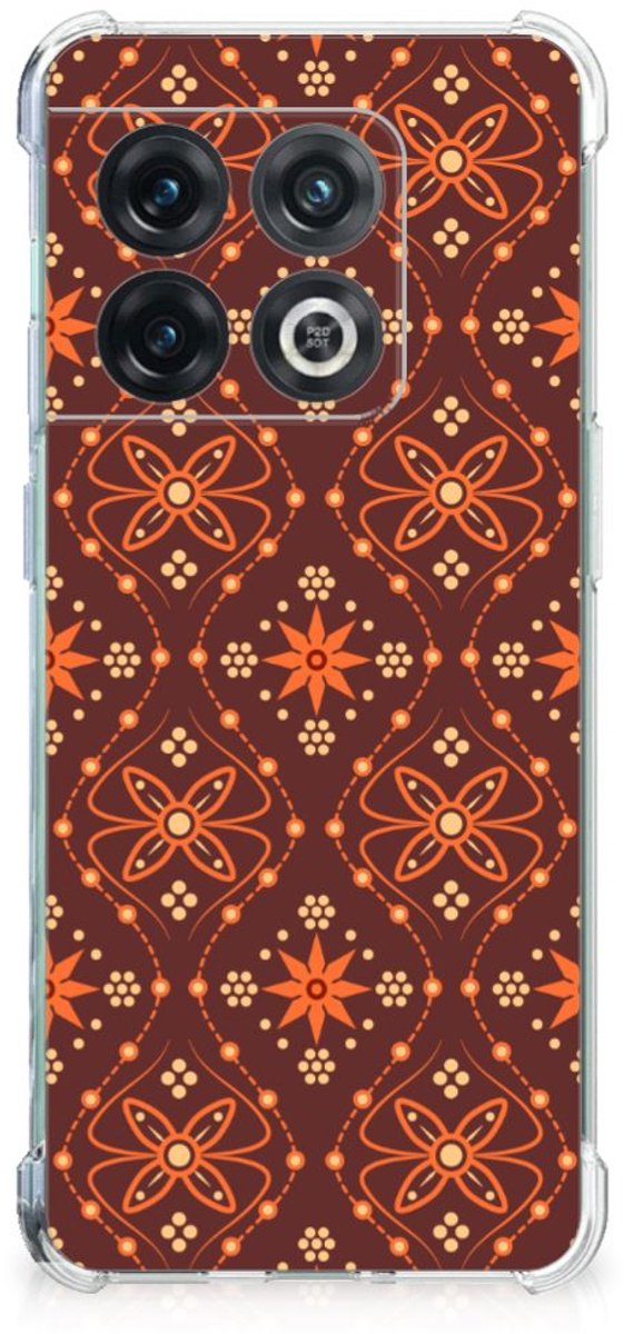 OnePlus 10 Pro Doorzichtige Silicone Hoesje Batik Brown