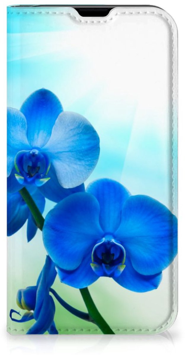 iPhone 13 Mini Smart Cover Orchidee Blauw - Cadeau voor je Moeder