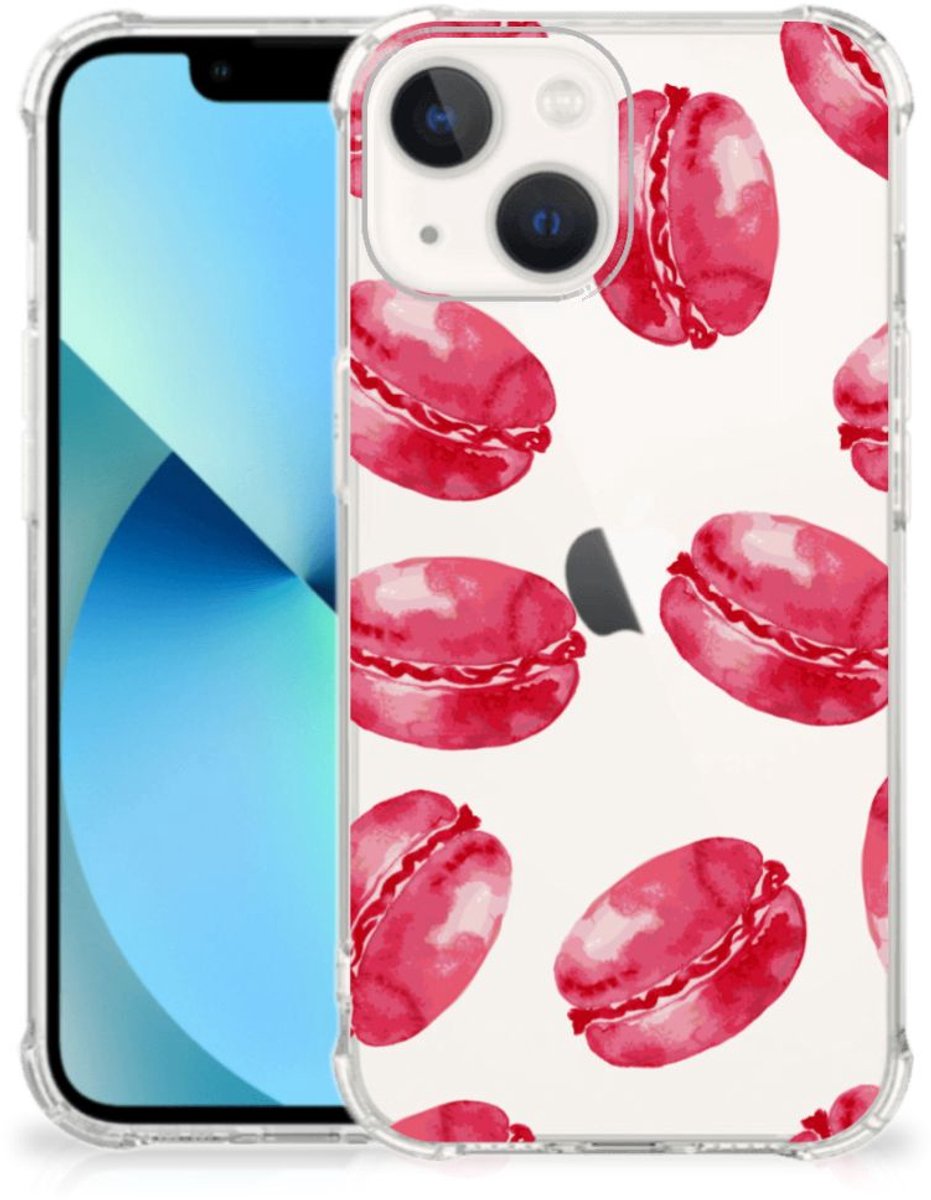 iPhone 13 mini Beschermhoes Pink Macarons
