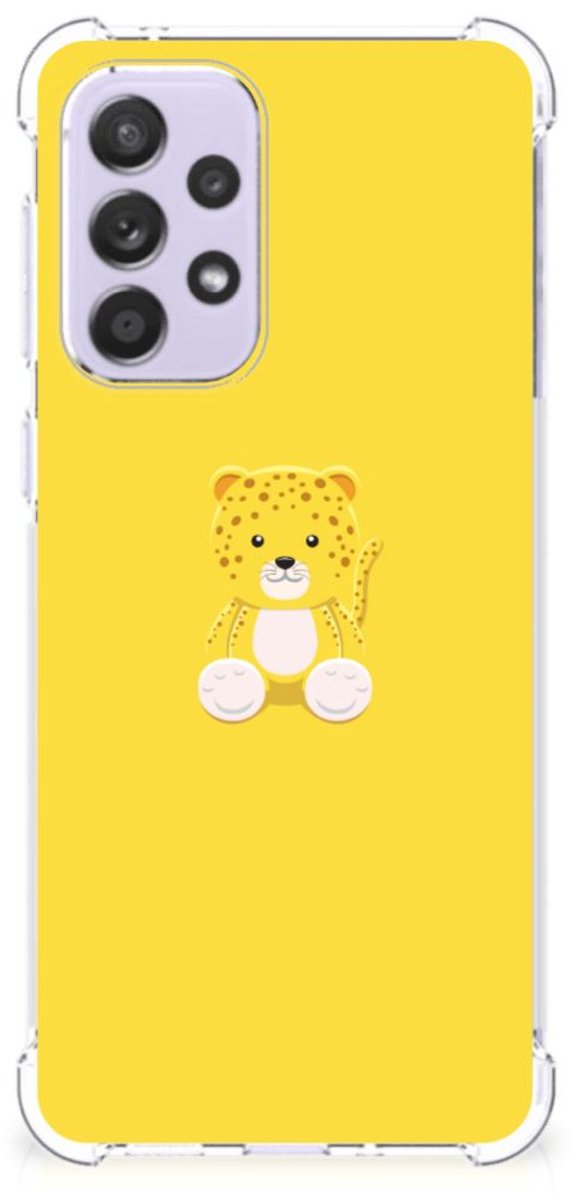 Samsung Galaxy A33 Stevig Bumper Hoesje Baby Leopard