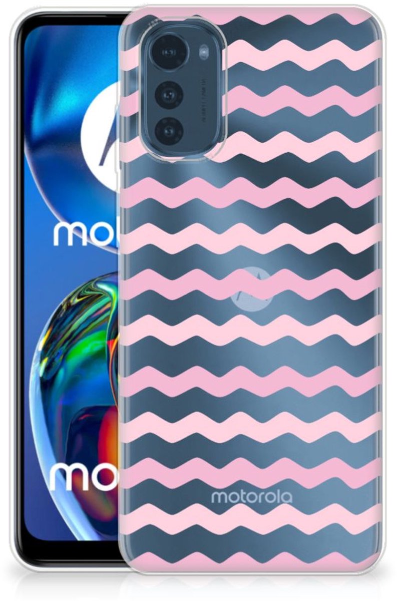 Motorola Moto E32/E32s TPU bumper Waves Roze