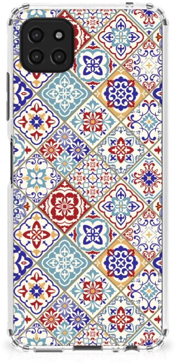 Samsung Galaxy A22 5G Anti-Shock Hoesje Tiles Color