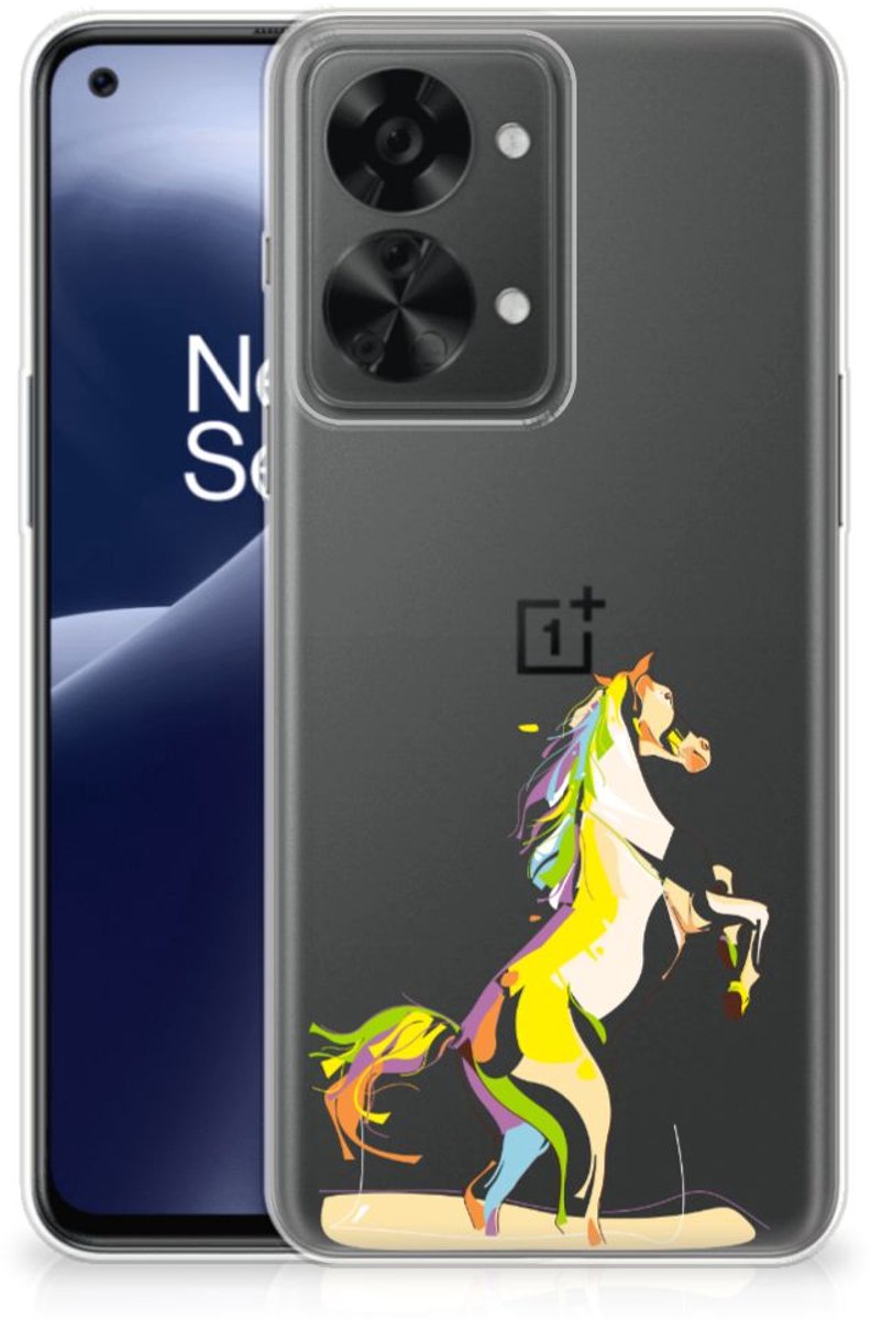 OnePlus Nord 2T Telefoonhoesje met Naam Horse Color