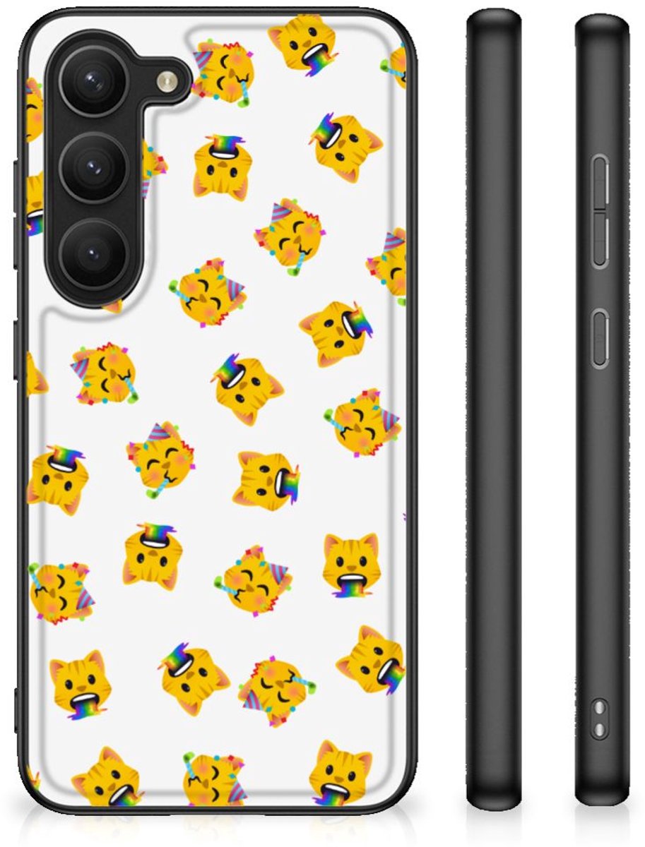 Back Case voor Samsung Galaxy S23 Katten Emojis