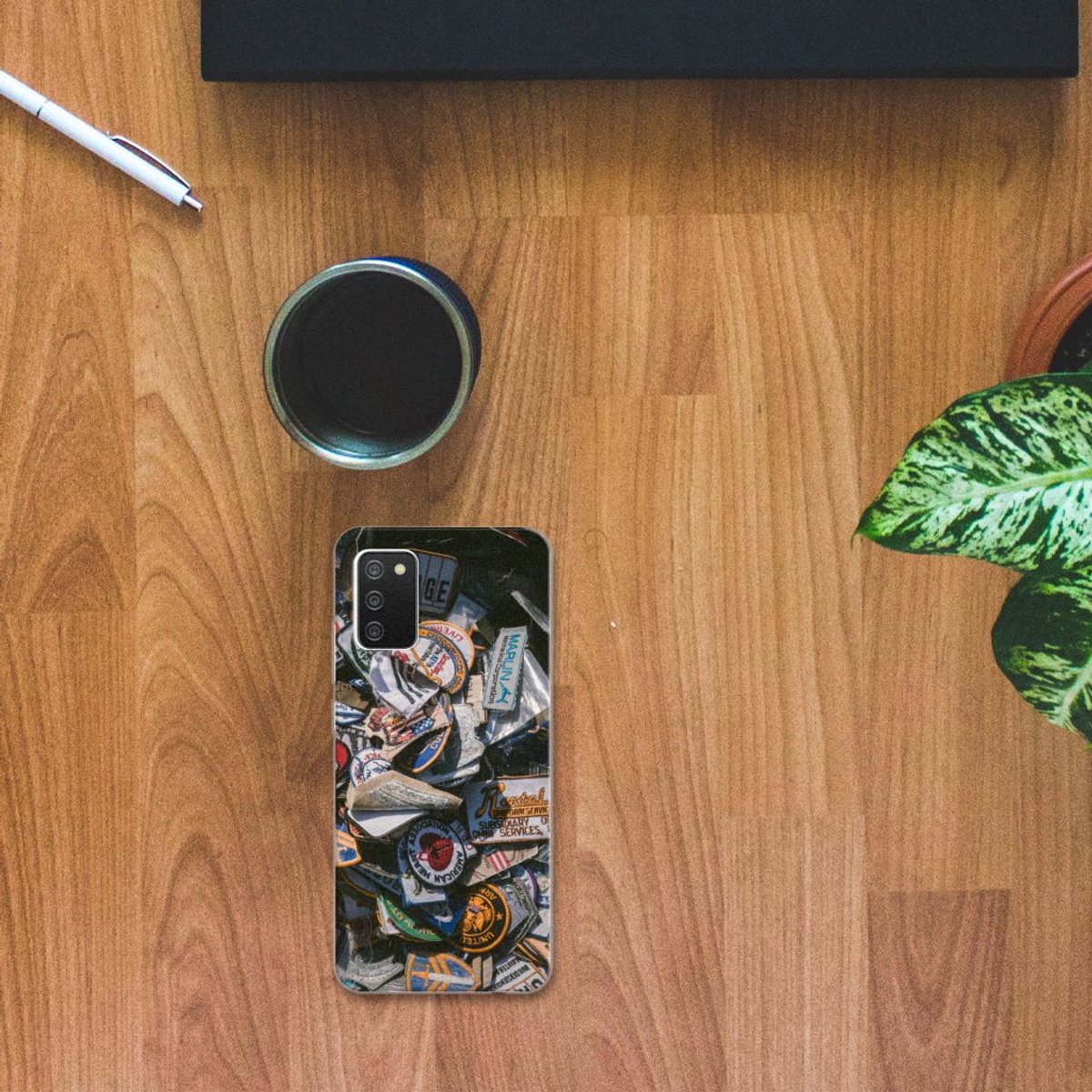Samsung Galaxy A02s Siliconen Hoesje met foto Badges