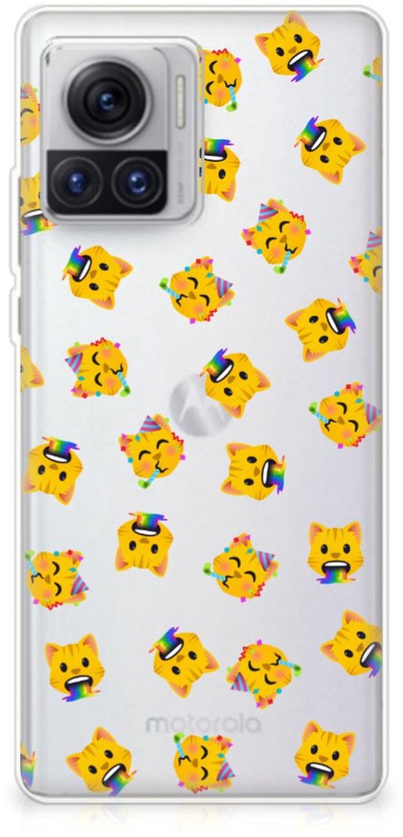 TPU bumper voor Motorola Moto X30 Pro Katten Emojis