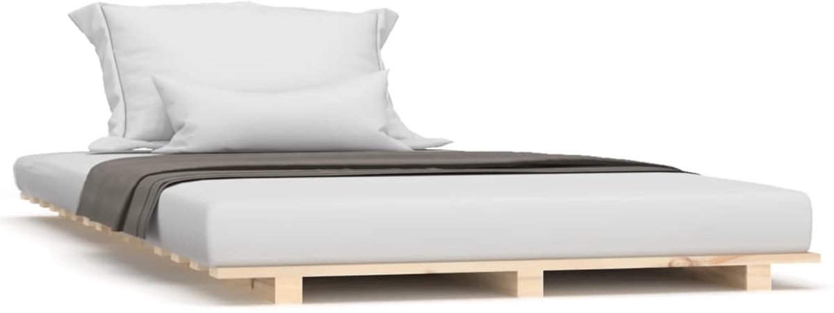 GranMaison Vloerbed – Laag Bedframe – Minimalistisch Design – Stevig en Comfortabel – Geschikt voor Elke Slaapkamer - Naturel