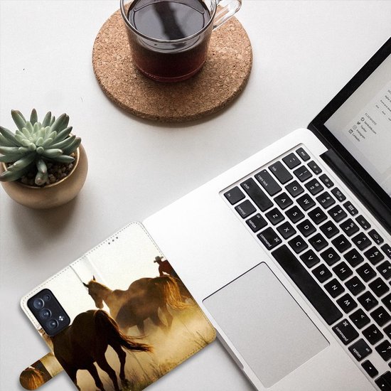 Portefeuille OPPO Reno 6 Pro+ 5G Flip Case pour Cow-Boy