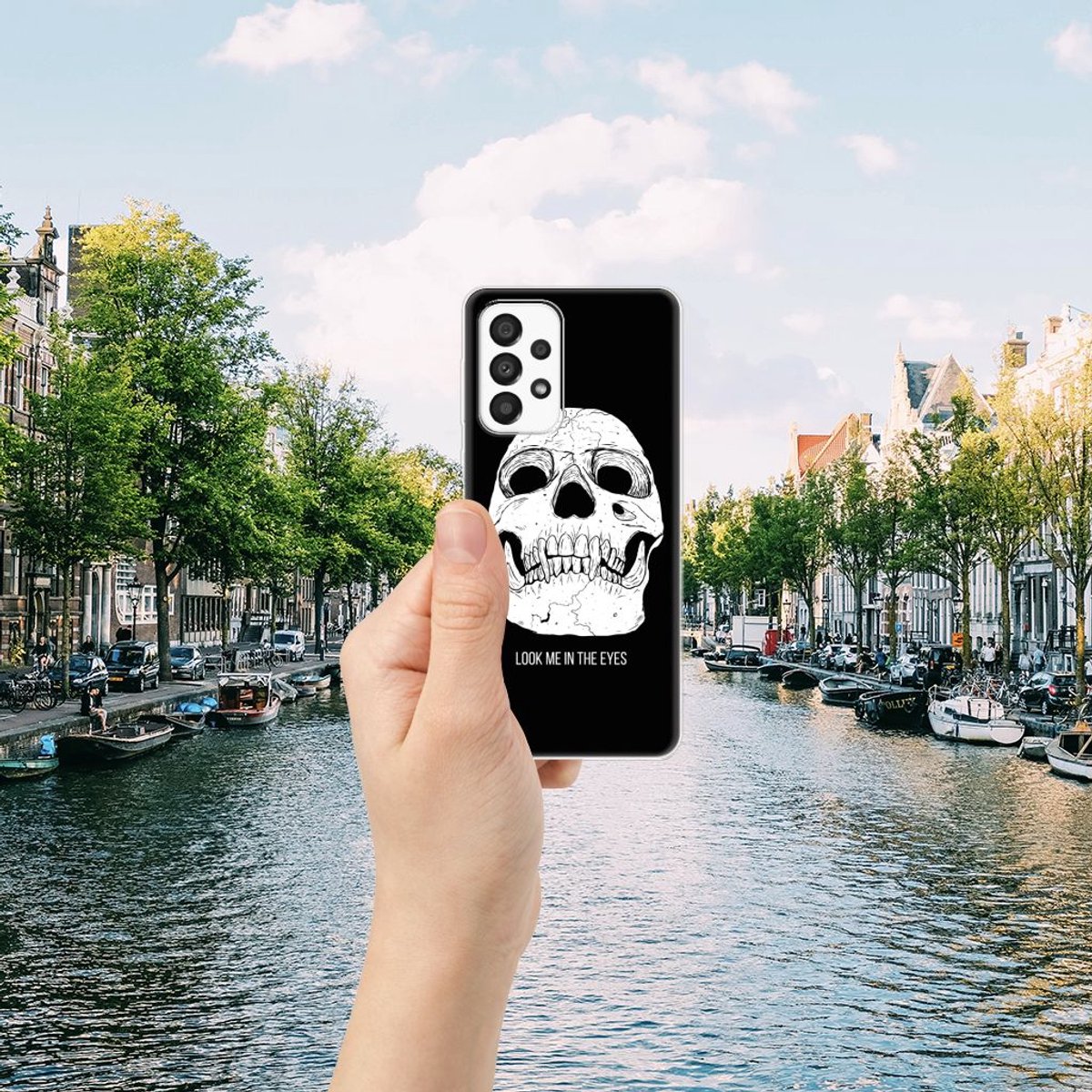 Silicone Back Case Samsung Galaxy A33 5G Skull Eyes