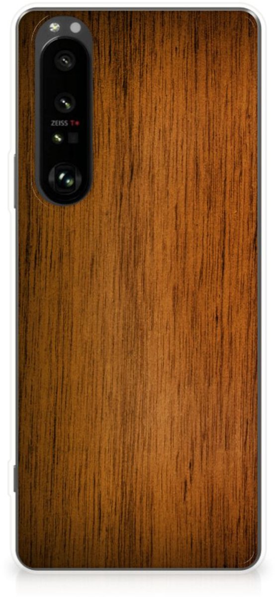 Sony Xperia 1 III Bumper Hoesje Donker Hout