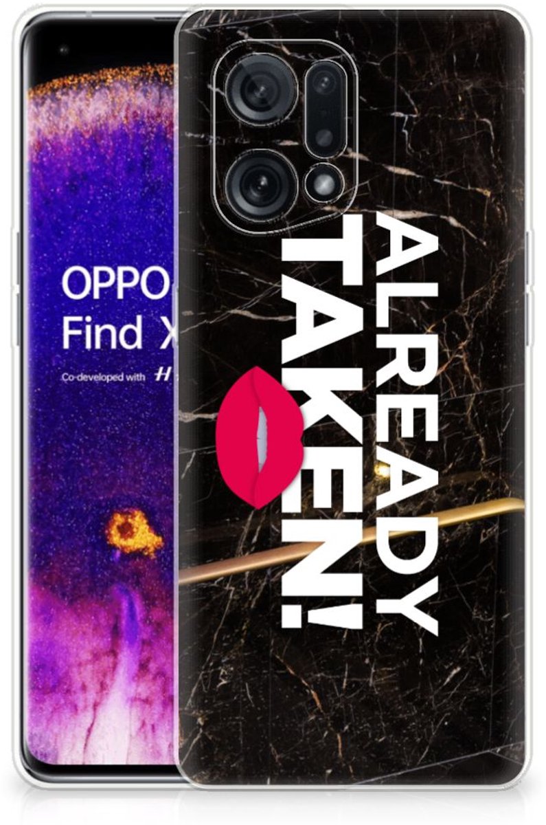 OPPO Find X5 Siliconen hoesje met naam Already Taken Black