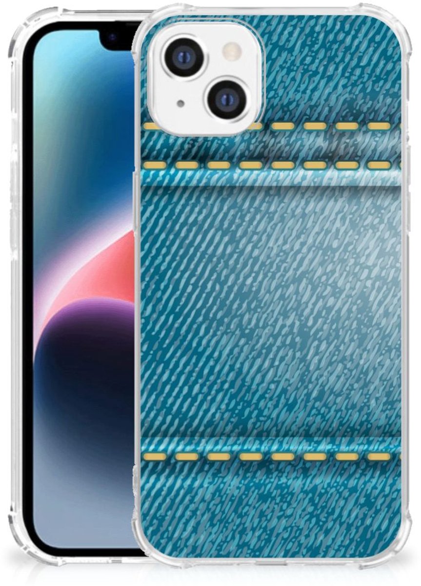 Apple iPhone 14 Plus Anti Shock Bumper Case Jeans