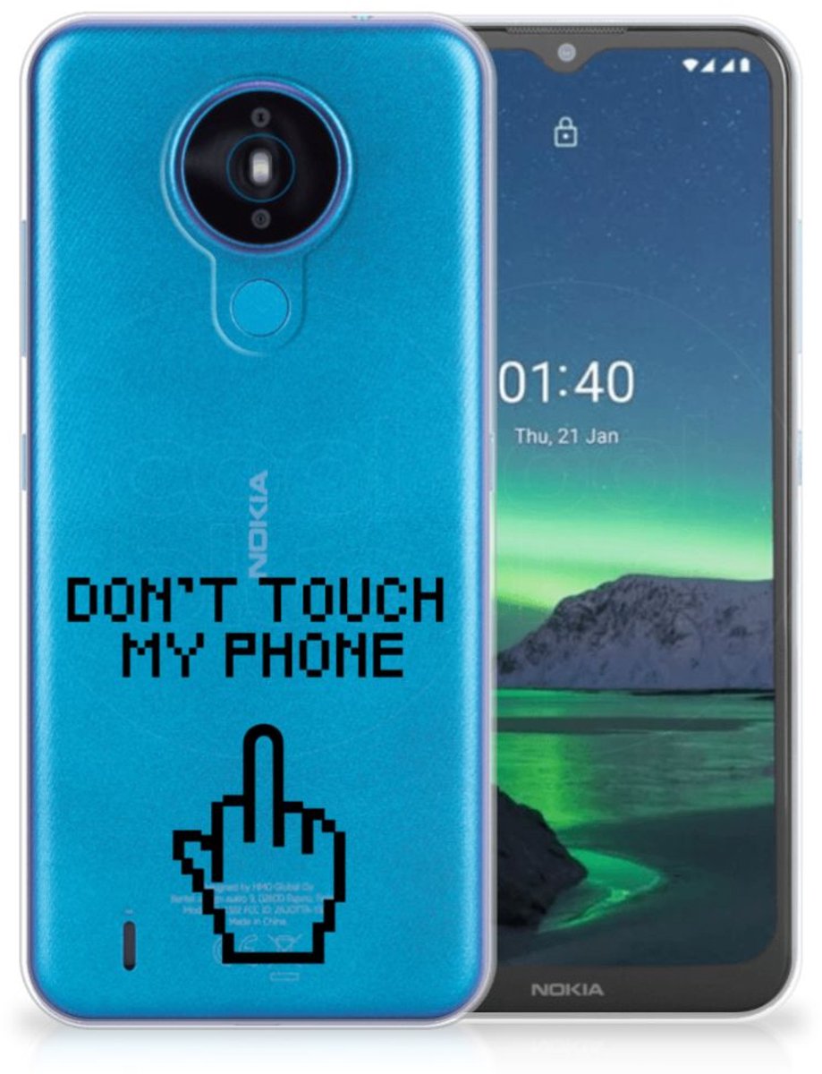Nokia 1.4 Silicone-hoesje Finger Don't Touch My Phone