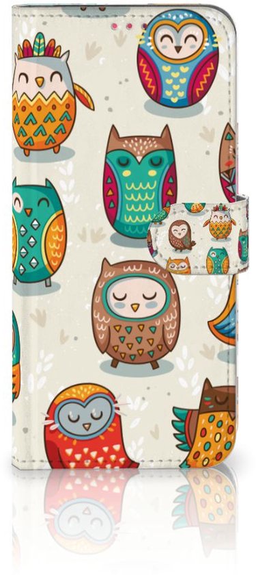 Housse de livre OPPO A54 5G | A74 5G | Coque de téléphone A93 5G Happy Owls