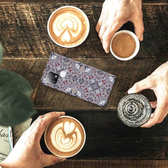 Flip Cover OPPO A15 Smart Cover Flower Tiles