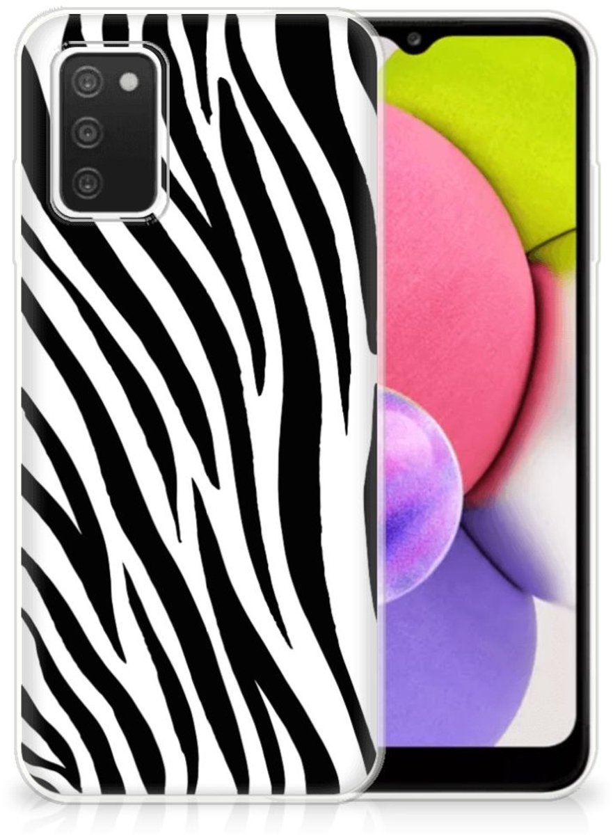 Samsung Galaxy A03S TPU Hoesje Zebra