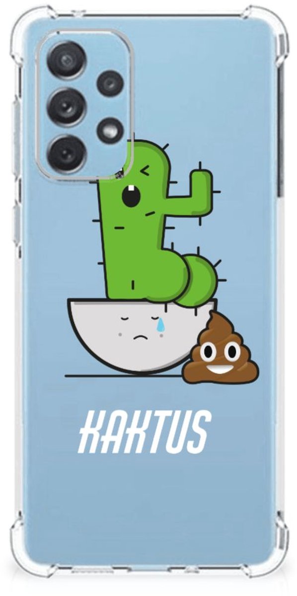 Samsung Galaxy A73 Stevig Bumper Hoesje Cactus Poo