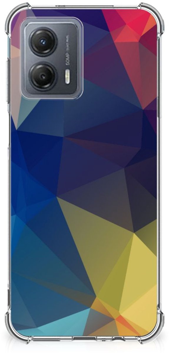 Motorola Moto G53 Shockproof Case Polygon Dark
