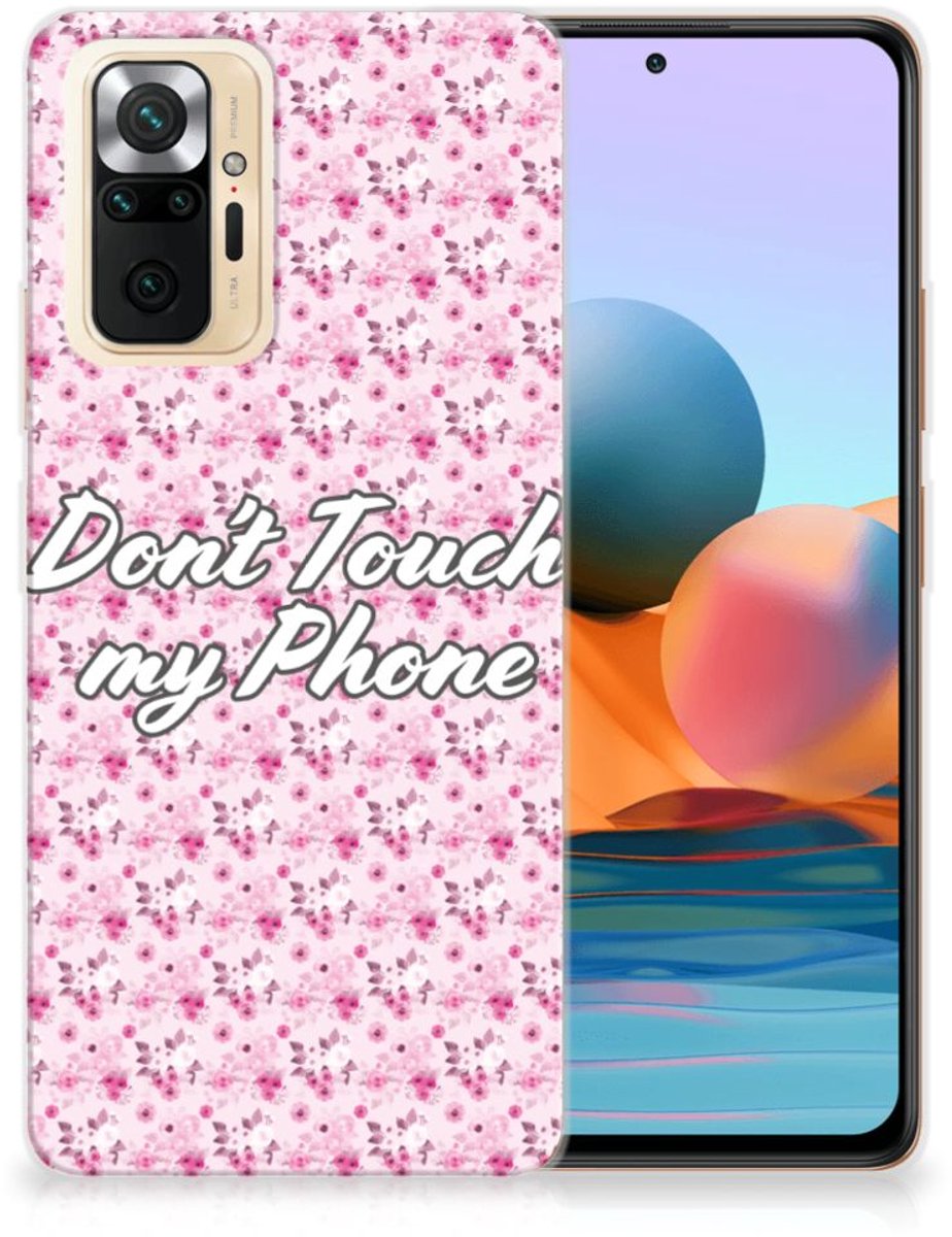 Xiaomi Redmi Note 10 Pro Silicone-hoesje Flowers Pink DTMP