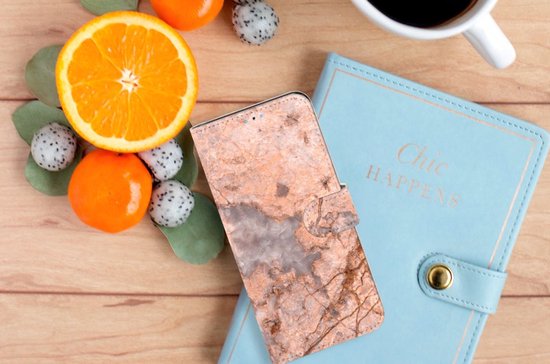 Etui pour Téléphone OPPO Reno8 Pro Coque Orange De Marbre