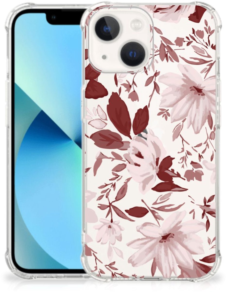 Back Cover iPhone 13 mini Watercolor Flowers