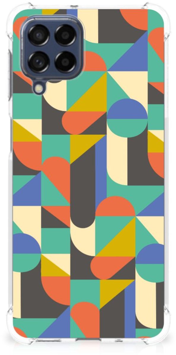 Samsung Galaxy M53 Doorzichtige Silicone Hoesje Funky Retro