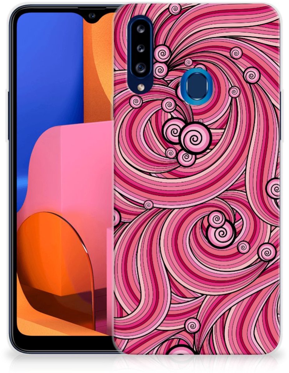 Samsung Galaxy A20s Hoesje maken Swirl Pink
