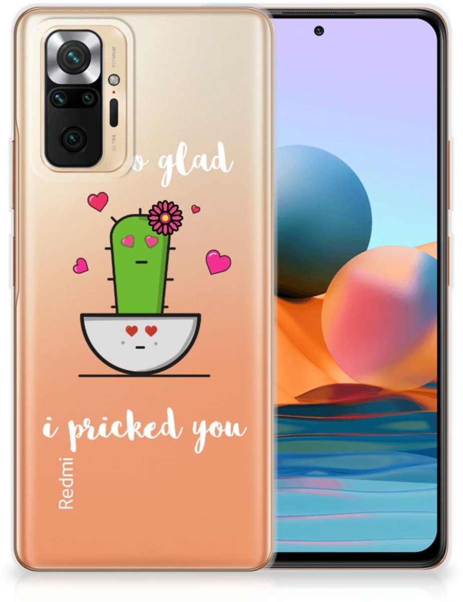 Xiaomi Redmi Note 10 Pro Telefoonhoesje met Naam Cactus Glad