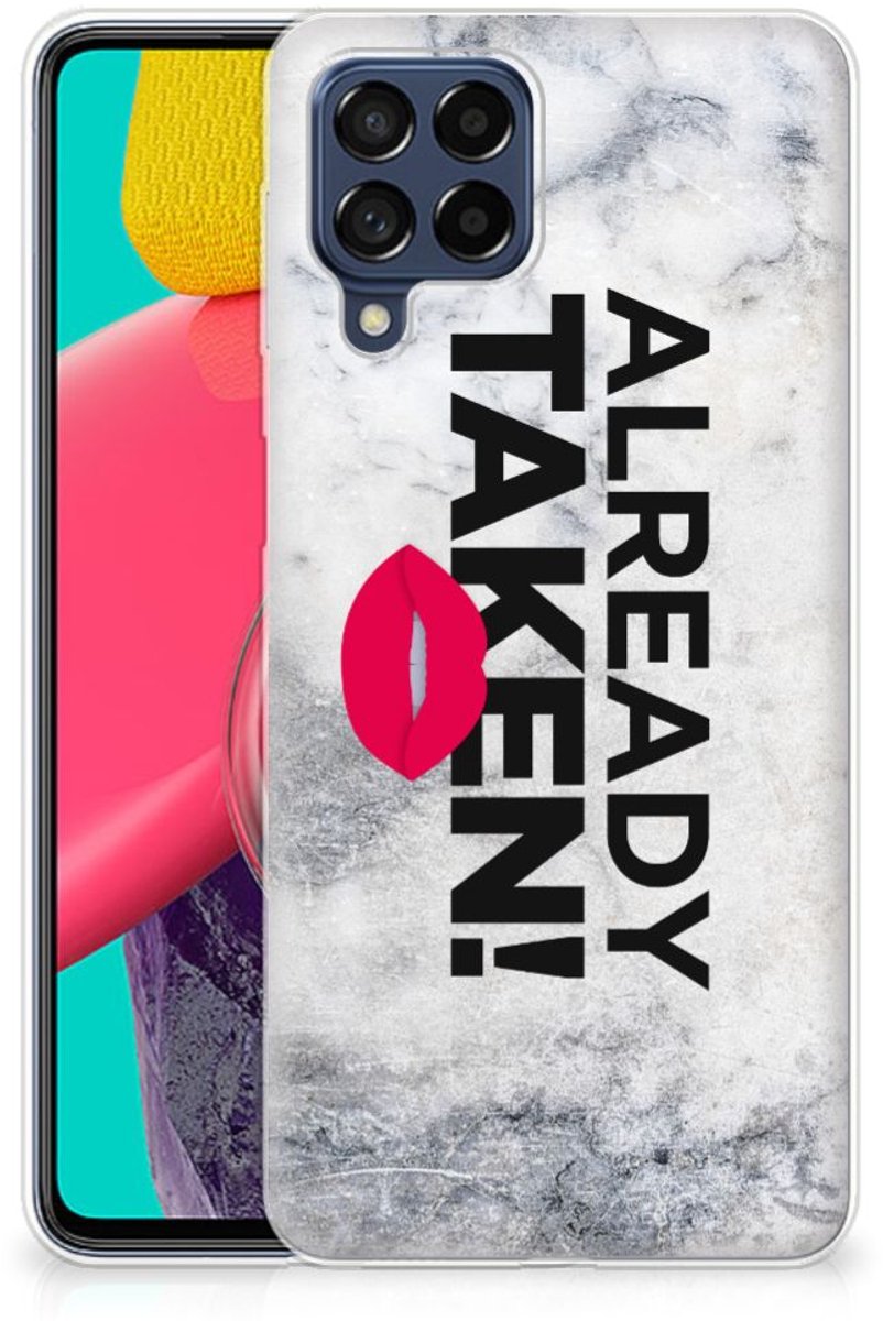 Samsung Galaxy M53 Siliconen hoesje met naam Already Taken White