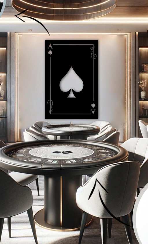 Décoration murale As de Bêches-As de pique -Carte- Décoration murale Métal-Décoration murale Métal-Jeu de cartes- Décoration murale