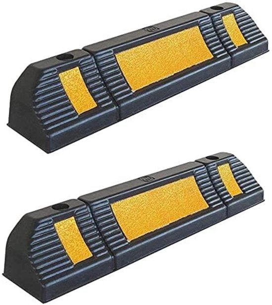 PARKING FACIL - Parkeerhalte - Wielstop Voor parkeren, parkeren, woonwijk. - Afmeting: 60 x 12 x 10 cm - Inclusief schroeven - 2 eenheden