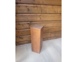 Elegante Houten Bloemenzuil - in Notenkleur – Stijlvolle Bas
