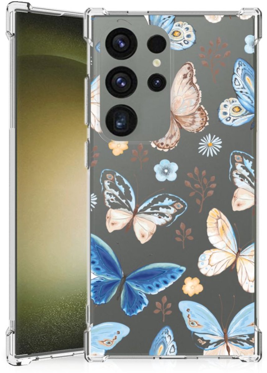 Back Cover voor Case Anti-shock voor Samsung Galaxy S24 Ultra Vlinder