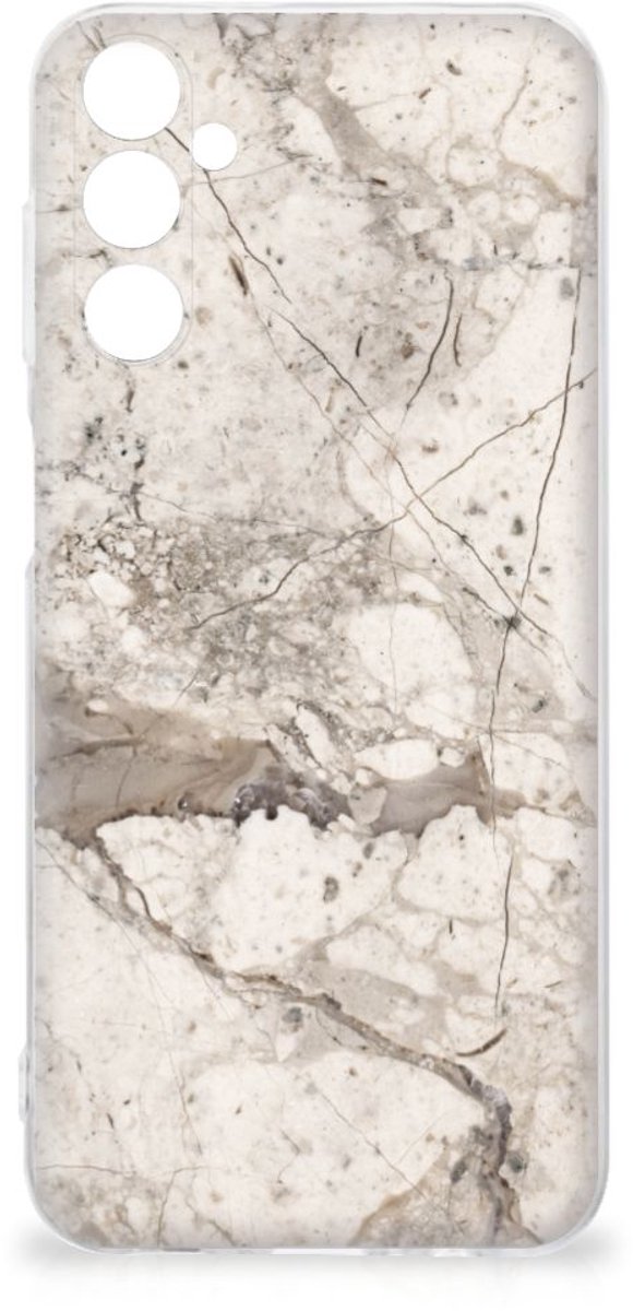 Back Cover voor Samsung Galaxy M14 TPU Siliconen Hoesje Marmer Beige