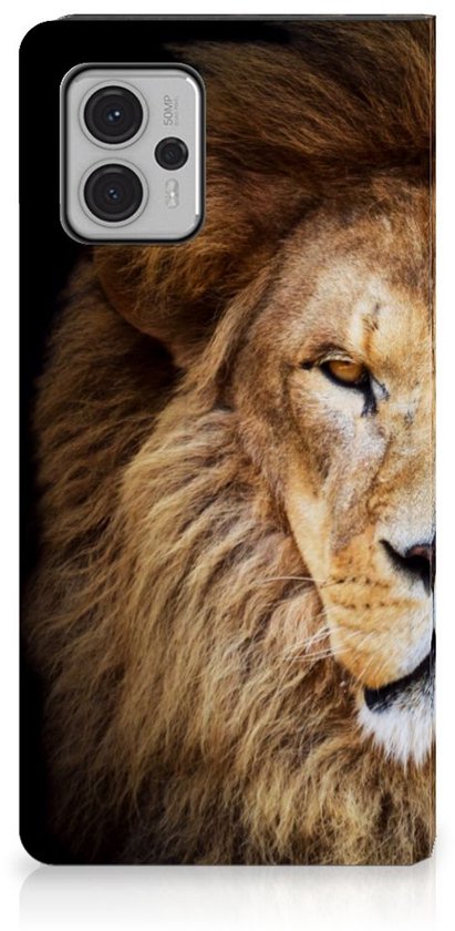 Étui support Motorola Moto G13 | G23 Smart Cover Housse Lion