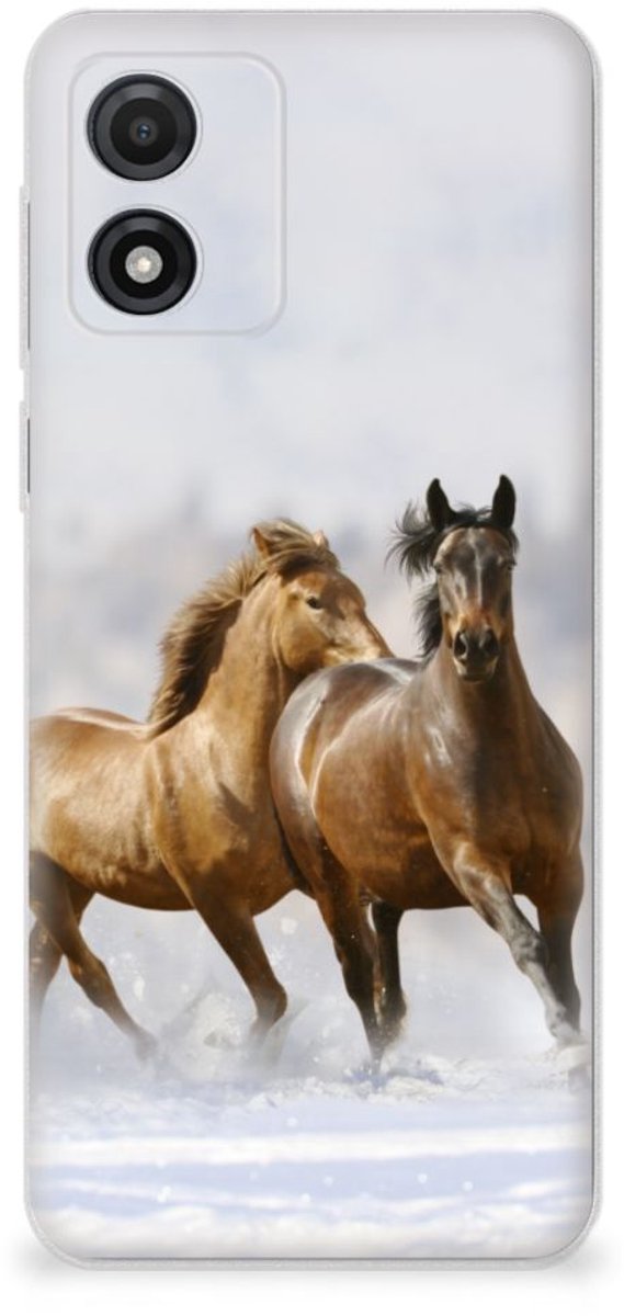Motorola Moto E13 TPU Hoesje Paarden