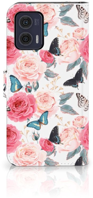 Coque Motorola Moto G73 Housse Coque pour Roses Papillon