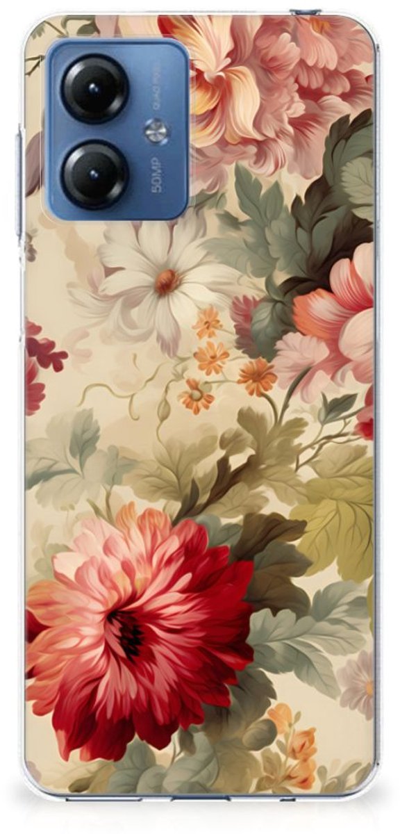 TPU Case voor Motorola Moto G14 Bloemen