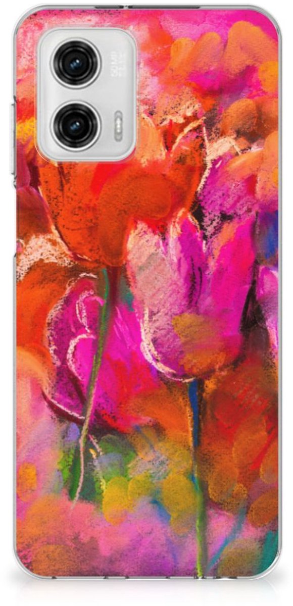 Hoesje maken Motorola Moto G73 Tulips