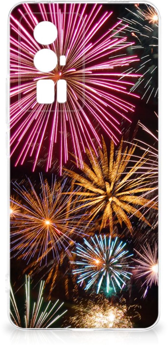 Back Cover voor Xiaomi Poco F5 Pro Silicone Back Cover Vuurwerk